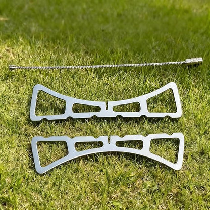MIUPOO Outdoor Cooking Rack,Stainless Steel Baking Steaming Roasting Rack,for BBQ,Steaming,and Outdoor Cooking,Steam Rack Removable,4.85 Inches,2 Pieces.