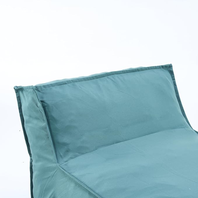 Christopher Knight Home Natty Outdoor Bean Bag Chair Set of 2, Fabric Bean Bag Chair for Adults and Kids, Indoor/Outdoor Sun Lounger, Patio Lounge Chair Set of 2, Teal