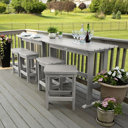 highwood Lehigh 6pc Counter Height Balcony Dining Set, Eucalyptus