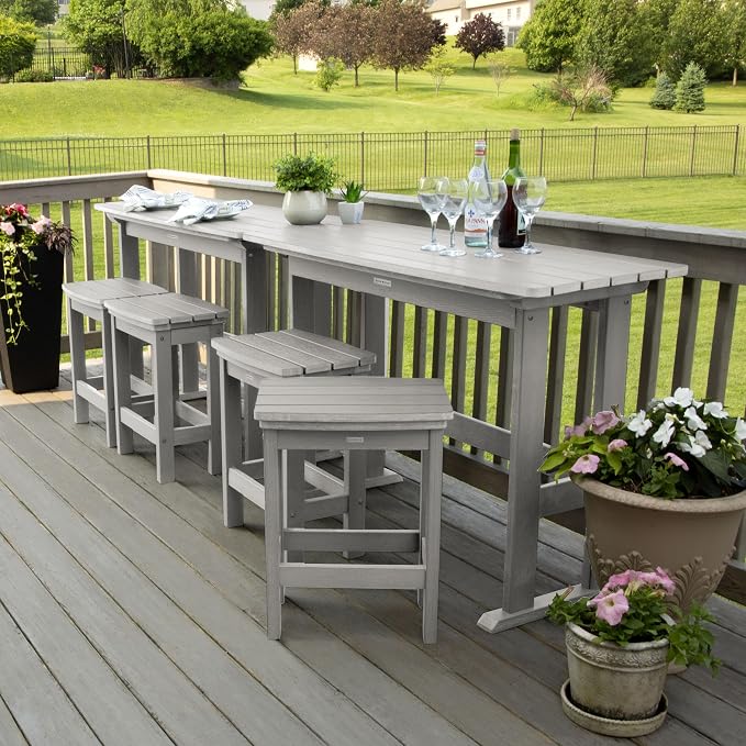 highwood Lehigh 6pc Counter Height Balcony Dining Set, Harbour Gray