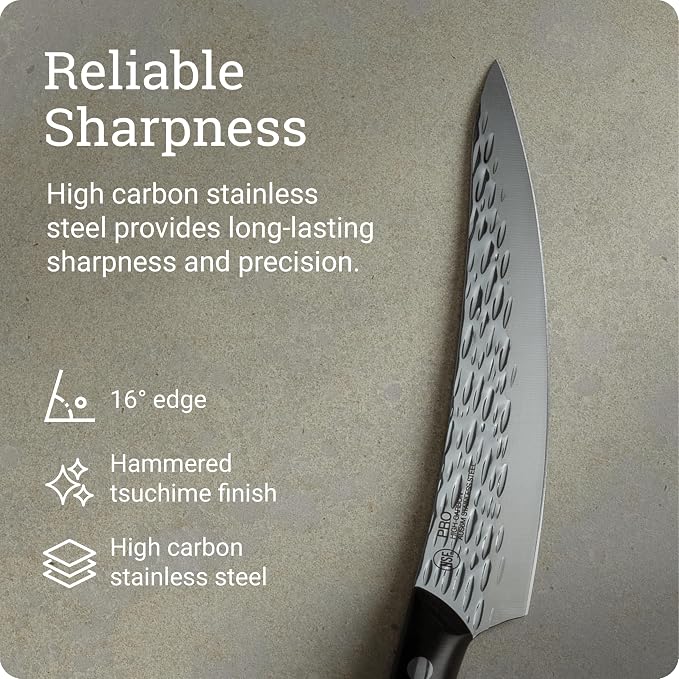 Kai PRO 6.5" Boning & Fillet Knife | Hand Sharpened Curved Boning Knife, Japanese AUS6M Stainless Steel Blade, Full-Tang POM Handle