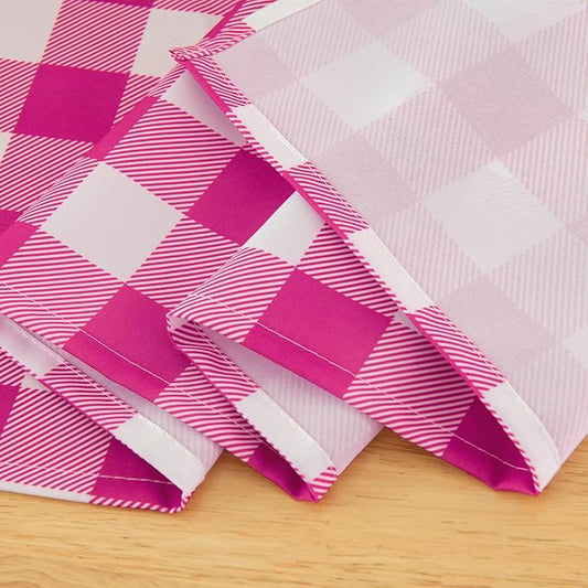 Classic Gingham Buffalo Tablecloth Fabric - Oblong 90x156 Inch Water Proof Checkered Table Cloth for Indoor Outdoor - Table Cover for Birthday, Picnics, BBQs, and Parties