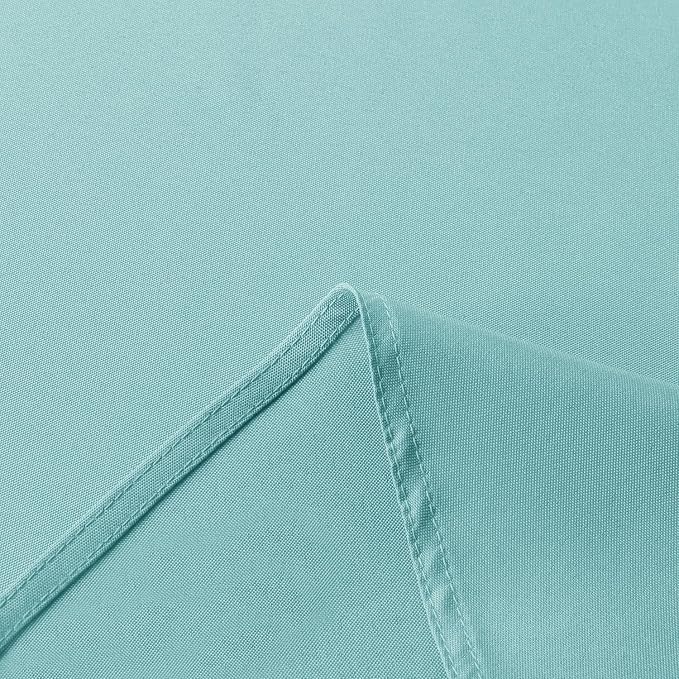 sancua Rectangle Tablecloth - 60 x 84 Inch - Stain and Wrinkle Resistant Washable Spring Table Cloth, Decorative Fabric Table Cover for Dining Tables, Buffet Parties and Camping, Turquoise