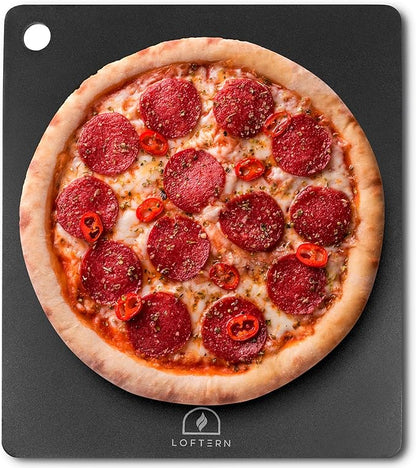 14" x 16" Pizza Steel - Heavy-Duty Carbon Steel Baking Plate for Oven, Grill & Pizza Oven - Pro Pizza Stone for Bread, Sourdough, and Crisp Crust Perfection