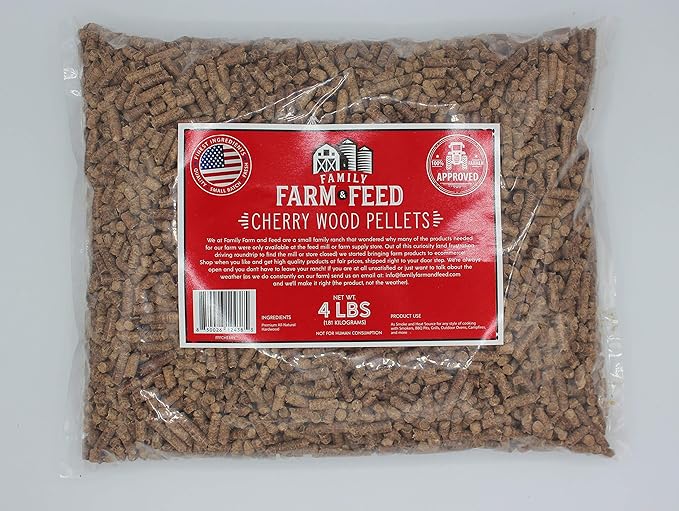 | Hardwood Natural BBQ Grill Smoke Bake | Cherry | Pellets | 4 Pound Pel Bag