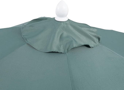JONATHAN Y UMB1001 Collins 9 ft. Classic Cottage Tassel Market Patio Umbrella with Auto-Tilt, Crank, Wind Vent and UV Protection