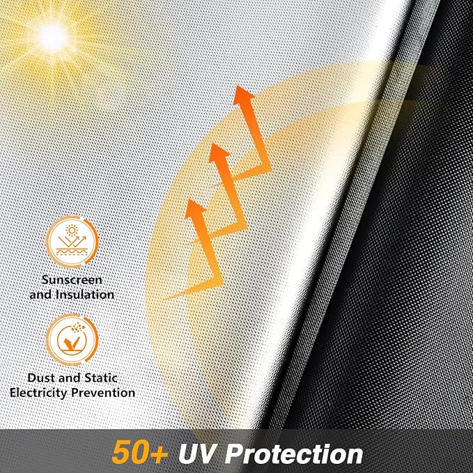 EVRBUL Upright Mini Freezers Cover,Outdoor Refrigerator Black Cover, Beverage Beer Refrigerator Protection Compatible with most 3.0 Cubic Compact Mini Freezer (22''Lx23.2''Wx34.2''H)