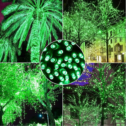 100 Counts Green LED Christmas Lights – 50ft 5mm Green Halloween Lights Outdoor Commercial Grade Waterproof, Indoor Christmas Tree Decorations, Green Wire Mini Green String Lights, UL, IP:65