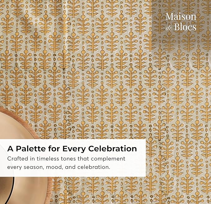 100% Cotton Hand Block Printed, Tablecloth for Kitchen, Dining, Table Cover for Parties, Chritmas, Weddings, Barbecues and Summer picnics Table Cloth