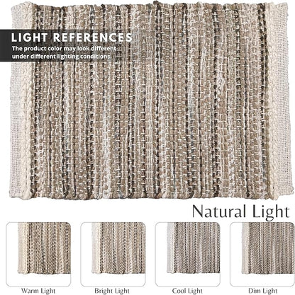 Hausattire Woven Table Placemats Set of 4 - Olive Green Christmas Jute Outdoor Table Mats for Kitchen Dining Decoration |Heat Resistant Farmhouse Dinner Spring Easter Placemat |13x19 Inch