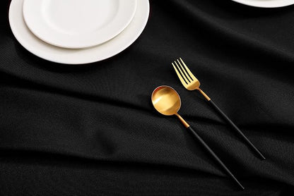 Black Rectangle Tablecloth 54 x 80 Inch 210 GSM Stain&Water Wrinkle Resistant Washable Fabric Table Cloth for Dining Table Buffet Parties Outdoor Picnic Camping Kitchen