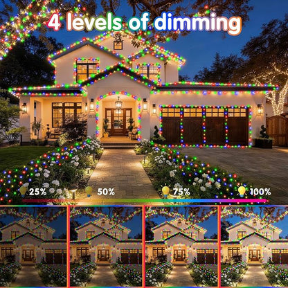 Hezbjiti Christmas String Lights Outdoor, 1000 LED 394ft 8 Lighting Modes Christmas Fairy Lights with Remote and Timer for Home, Birthday, Wedding, Party, Tree Decorations (1000 LED, Multicolor)