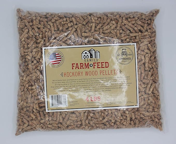 | Hardwood Natural BBQ Grill Smoke Bake | Hickory | Pellets | 4 Pound Pel Bag