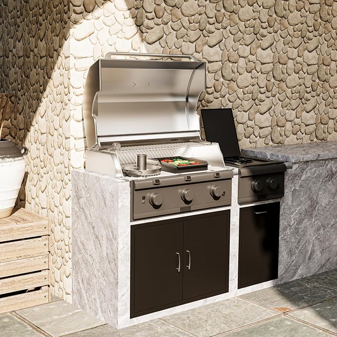 BBQ Outdoor Kitchen Access Doors Access Door for Outdoor Kitchen Commercial BBQ Island, Grilling Station, Barbeque Grill (24"x17")