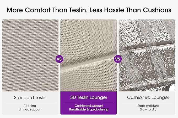 PURPLE LEAF Patio Chaise Lounge Chairs with Armrests Aluminum Reclining Layout Lounges for Outdoor Poolside Nurture Shale