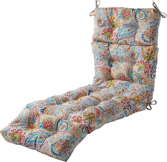 Greendale Home Fashions 72 x 22-inch Outdoor Chaise Lounge Cushion, Jubilee