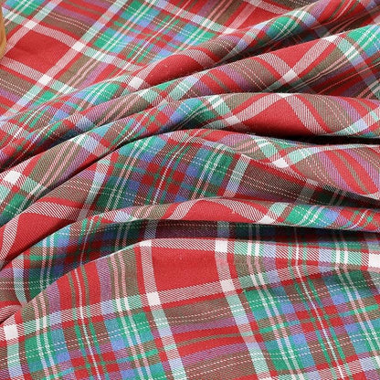 B-COOL Checkered Tablecloth Fabric Christmas Decorations - Rectangle 57x84 Inches Classic Gingham Buffalo Plaid Table Cloth for Indoor Outdoor Use Washable Table Cover for Kitchen BBQs Parties