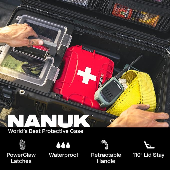 NANUK Trail 50 – 51.1 L (13.5‑Gallon) Waterproof Gear Case – Modular Cargo Case for Camping, Fishing, Hunting & Outdoor Storage - Dustproof and Impact Resistant (23.8” x 15.5” x 13.2”) – Orange
