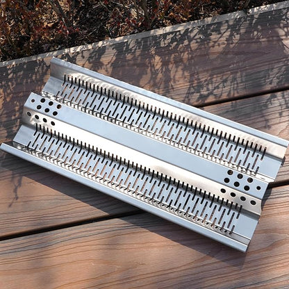 Monument Grills Stainless Steel Heat Plates, Replacement Grill Heat Plate Shield, Flavorizer Bar, Flame Tamer for 4-Burner Grills Model 24367 35633 41847NG D405, Burner Cover A118
