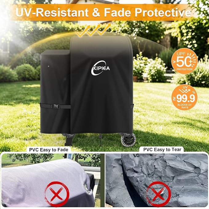 600D Pellet Grill Cover for Pit Boss Lexington, Pro 600 and Tailgater, Waterproof BBQ Smoker Cover, UV Resistant, No Tear, No Fading