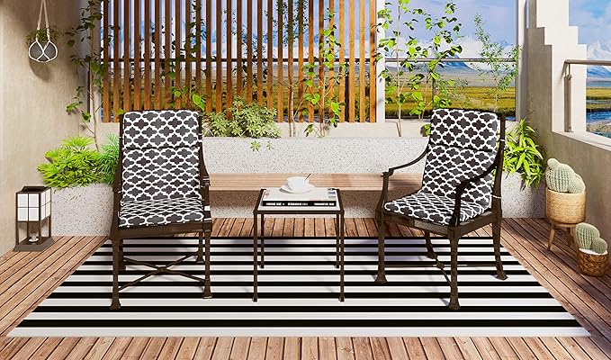 Indoor Outdoor High Back Dining Chair Cushions Replacement Patio Seat Cushion Fade Resistance, Set of 2 (Olefin Light Grey)