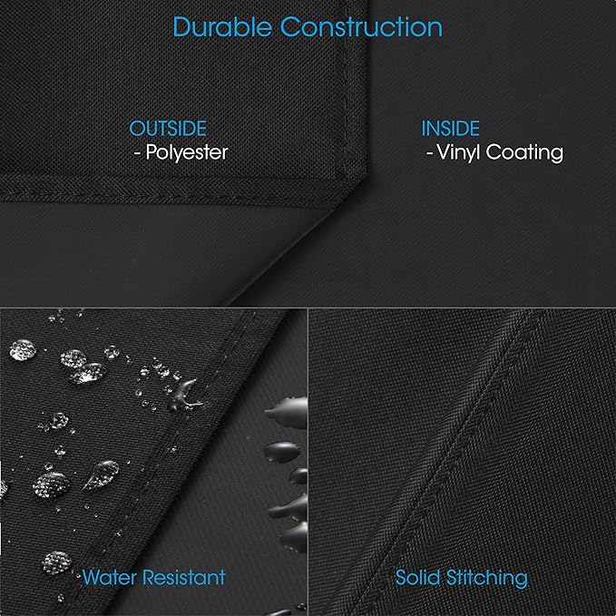 Unicook Heavy Duty Waterproof Grill Cover, Compatible with Oklahoma Joe's Highland, Horizontal and More Smokers, Charcoal Offset Smoker Cover, Fade and UV Resistant Material, Black