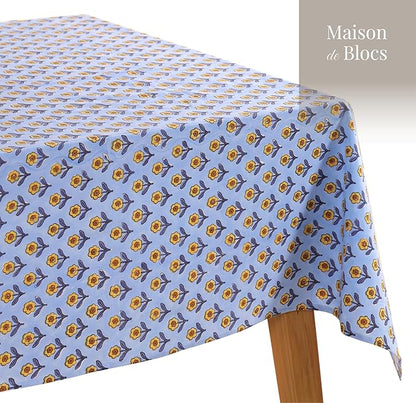 100% Cotton Hand Block Printed, Tablecloth for Kitchen, Dining, Table Cover for Parties, Chritmas, Weddings, Barbecues and Summer picnics Table Cloth