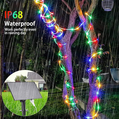 Nazuwke 99FT Solar Rope Lights Outdoor Waterproof, 300 LED String Light USB & Solar Powered with Remote Control, 18 Colors Changing Fairy Tube Lighting for Outside Indoor Patio Pool Christmas Decor