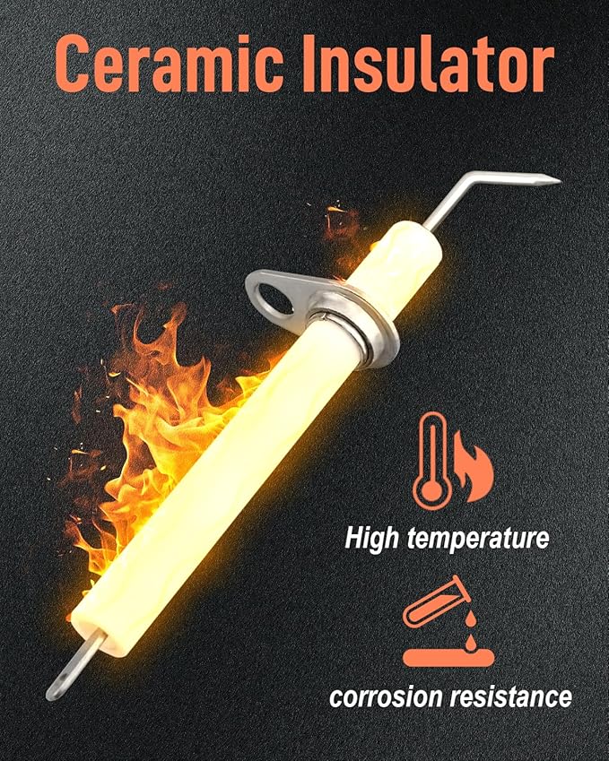 Gr2001408-Mm-00 810-6680-s Igniter Kit Electrode Grill Replacement Parts Fit for Members Mark Ignitor with Wire & Fasteners Fit for Ken-more BBQ-PRO Gas Grill Ceramic Electrode Replace IG31B 5Set
