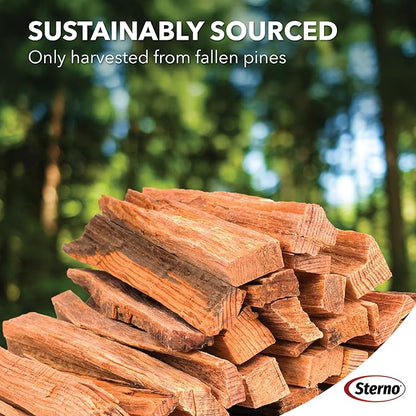 Sterno Fatwood Fire Starter Sticks, 10 lb — All‑Natural Resin‑Rich Pine Wood, Easy to Light, Indoor/Outdoor, Weather Resistant, Sustainably Sourced