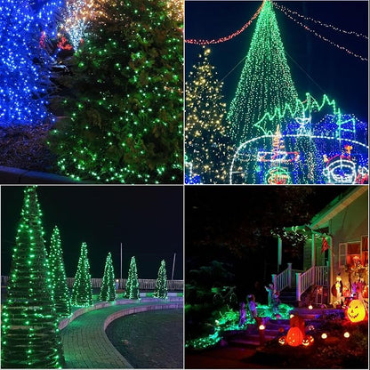 66ft St Patrick's Day Decorations String Lights,200 LED Green Wire Fairy Starry String Lights Plug in, 16Lighting Modes, for Indoor Outdoor Xmas Tree Wedding Party Decoration (Green)