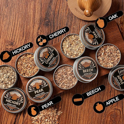 Whiskey Smoker Kit with Torch - 6 Flavors Wood Chips, 2 Glasses, Cocktail Smoker Infuser Kit, Old Fashioned Drink Smoker Kit, Birthday Valentine's Day Bourbon Whiskey Gifts for Men, Dad(No Butane)