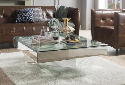 Tempered Glass Table Top 48 Inch Square Flat Polished Edge Clear Surface 1/4 Inch Thick for Home Office or Outdoor Furniture by Fab Glass and Mirror