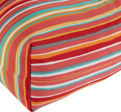 Greendale Home Fashions 72 x 22-inch Outdoor Chaise Lounge Cushion, Coral Stripe