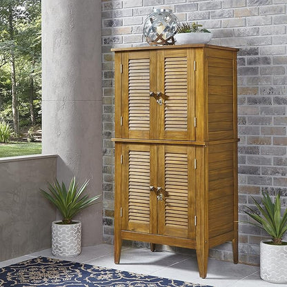 Homestyles Maho Outdoor Storage, Large Cabinet, Brown