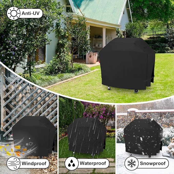Outdoor Grill Cover Fits Cuisinart 28" Griddler and Broiler Combo CGG-9020 & 28" Griddle with Hood CGG-9748, Cover Geny Waterproof 600D Heavy Duty BBQ Griddle Covers, 54" L x 28" D x 39" H.