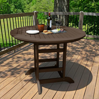 highwood AD-CNL48-ACE Lehigh 5-Piece Round Counter Height Dining Set, Weathered Acorn