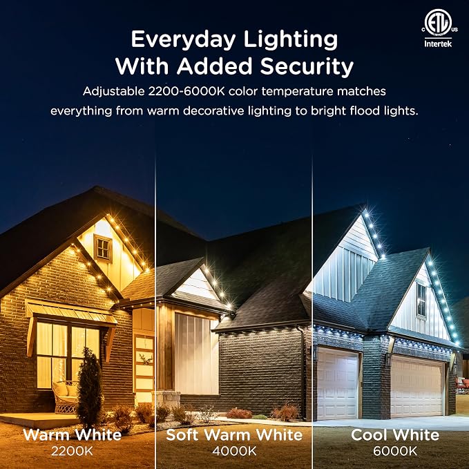 Enbrighten Eternity Permanent Outdoor Lights, 50ft, 32 Lights, Smart (Pack of 2)