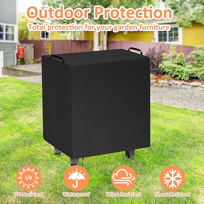 Table Cover for 30 lnch Keter Unity Table, for Grill Outdoor Food PrepCart, Outdoor PrepTable Steel Bar Protection Cover for Patio Metal Grill Cart, 30"'L x 24"'W x 32" H