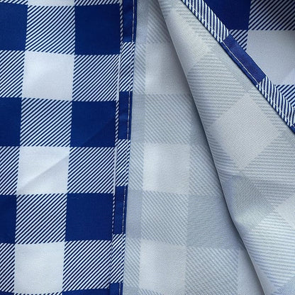 Classic Gingham Plaid Tablecloth Fabric - Rectangular 58x102 Inch Water Resistant Checked Table Cloth for Indoor/Outdoor Use - Table Cover for Kitchen, Picnics, Gardens, and Parties