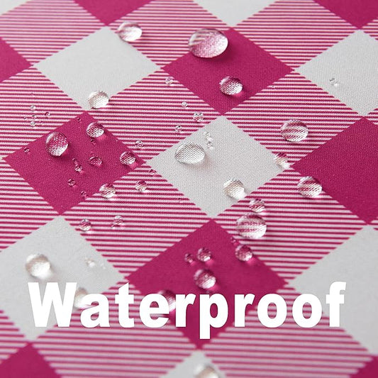 Classic Gingham Buffalo Tablecloth Fabric - Oblong 90x132 Inch Water Proof Checkered Table Cloth for Indoor Outdoor - Table Cover for Birthday, Picnics, BBQs, and Parties