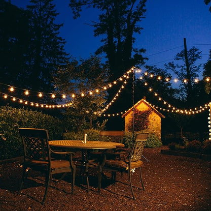 Hometown Evolution, Inc. 10 Foot Globe String Lights (10 Foot, G40 Clear - White Wire - 1.6" 5 Watt Bulbs)