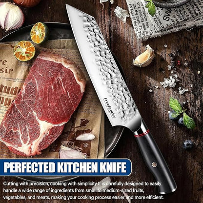 8 Inch Santoku Knife, High Carbon Stainless Steel Damascus Sushi Knife, Professional Sharp Japanese Chef Knife with Ergonomic Handle, Home & Kitchen - Ideal Gift for Home & Kitchen