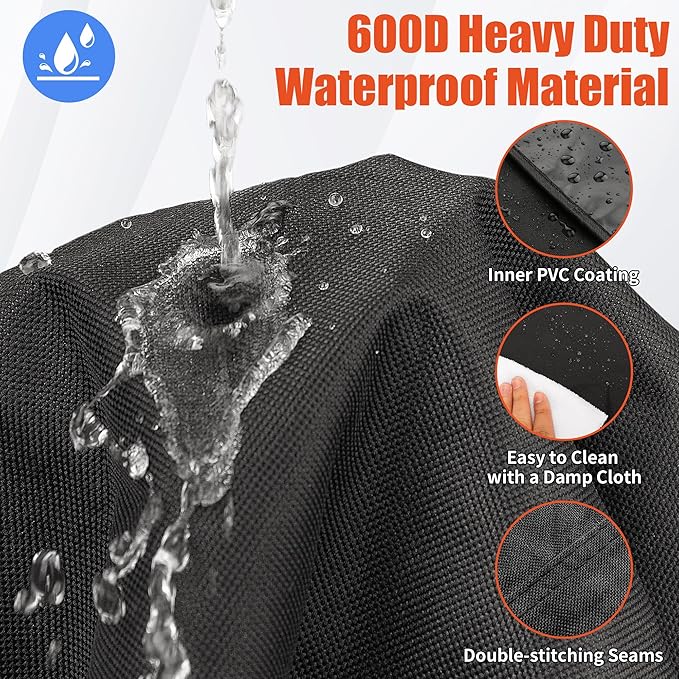 iCOVER Small Grill Cover 30 Inch, 600D Weatherproof BBQ Covers, Waterproof Outdoor Heavy Duty Protection for Gas Grills Smoker, Two Burner BBQ