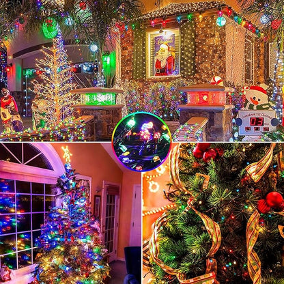 MZD8391 262FT 800LED Color Changing Christmas Light,Christmas Tree Light | Warm White & Multicolor, Waterproof, UL listed, 11 Light Mode, Remote & Timer, Memory, Fairy Lights Outdoor