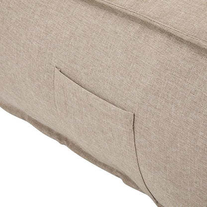 Merax Outdoor Bean Bag Chairs, 48" L Lounger Chair for Adults Bean Bag Couch Sofa with Foam Filled for Patio Pool Balcony & Desk, Water-Repellence Fabric Outside Beanbag Chair, Beige