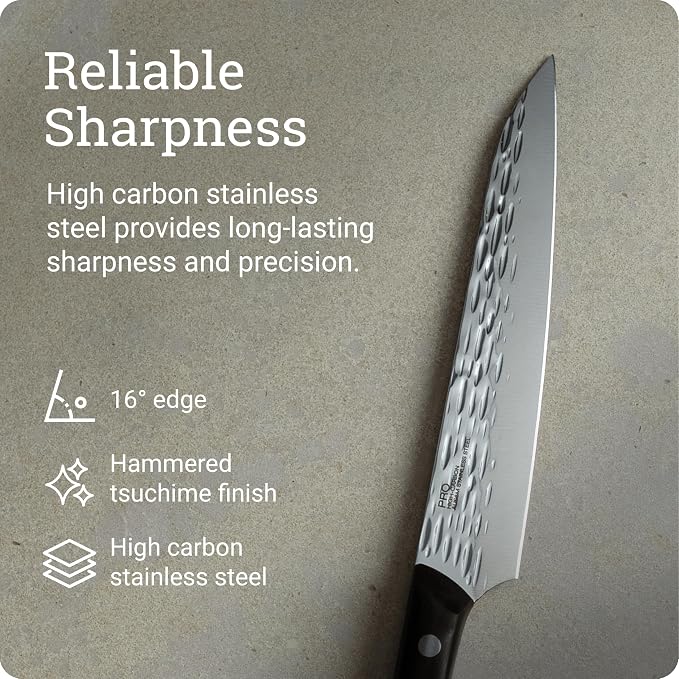 Kai PRO 6" Utility Knife | Hand Sharpened Japanese Kitchen Knife, Japanese AUS6M Stainless Steel Blade, Full-Tang POM Handle