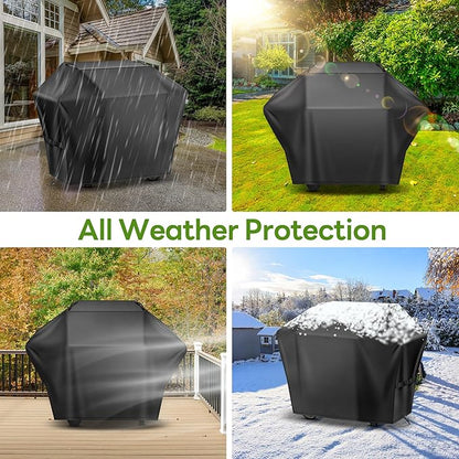Grill Cover 60 Inch for Outdoor Gas BBQ Grill,Waterproof Fade Resistant Anti-UV Barbecue Grill Cover & Weather Protection BBQ Cover for Griddle Outdoor,Compatible with Weber Nexgrill Char-broil
