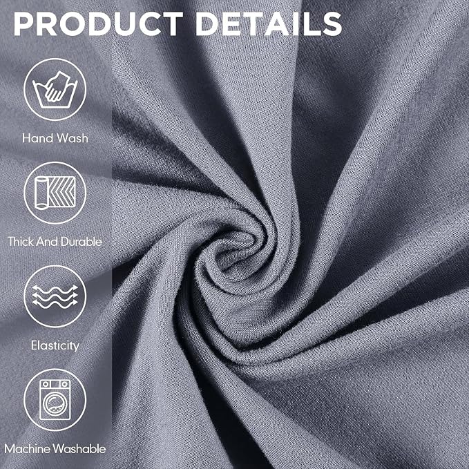 Peryiter 2 Pcs Couch and Loveseat Sofa Covers,Light Gray,Milk Silk | Armchair Covers for Living Room, Sofa Cushion Slipcover 2/3 Seater, Furniture Protector, Polyester and Spandex, Washable