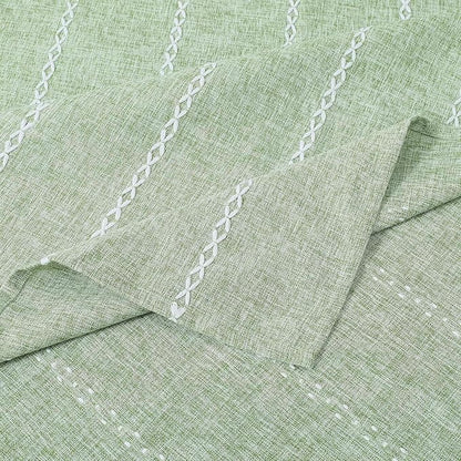 Chassic Rectangle Tablecloth 60 x 104 Inch, Farmhouse Boho Linen Table Cloths, Wrinkle Free & Washable Tablecloths for Dining Tables, Spring Kitchen Decor – Sage Green